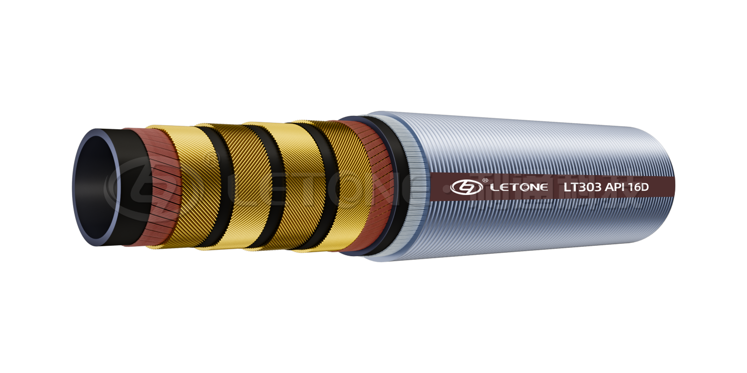 Oil resistant and high-temperature resistant steel wire reinforced oil hose